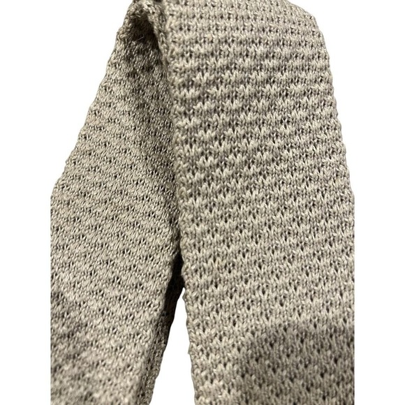 LIBERTY OF LONDON TIE MENS BEIGE KNITTED TEXTURE COTTON MADE ENGLAND Dry Cleaned - Picture 2 of 8